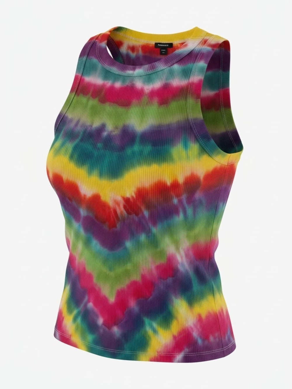 New Lillylou's Lucky Finds Handmade Express Multicolor Tie-Dye Ribbed Tank Top